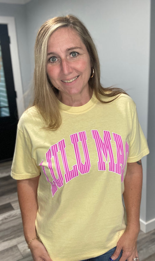 Lulu Mac Butter Pink Striped Tee