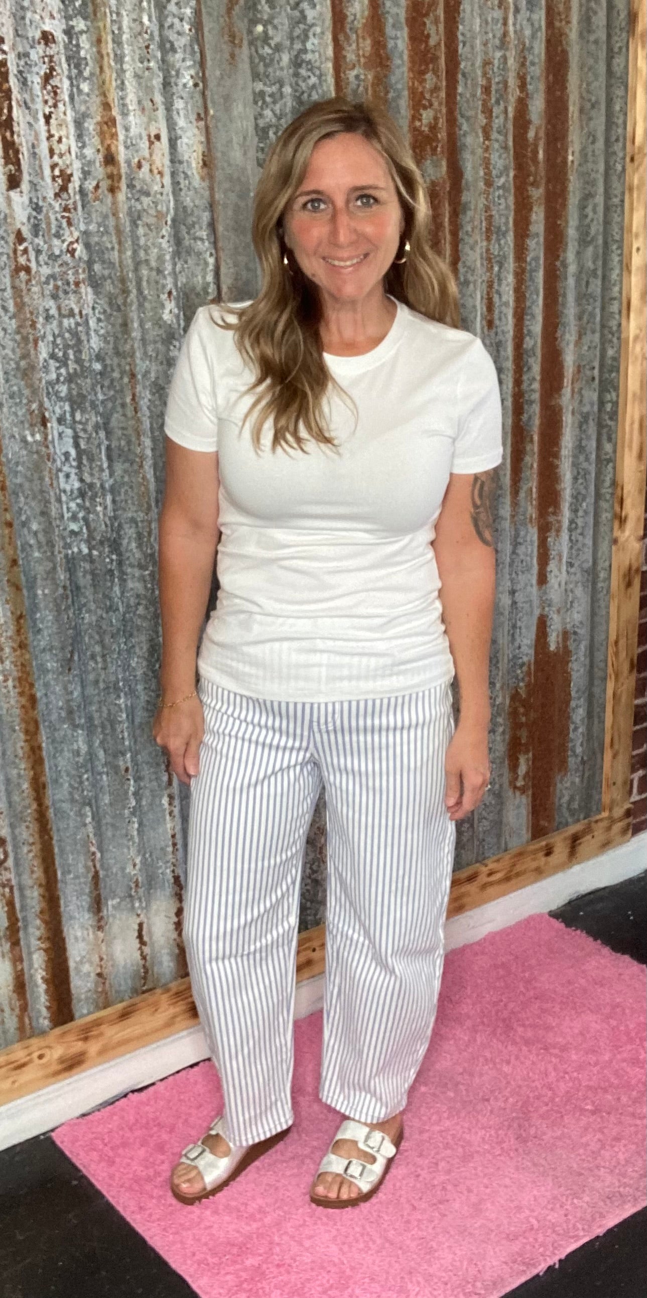 Sky Blue Barrel Jeans