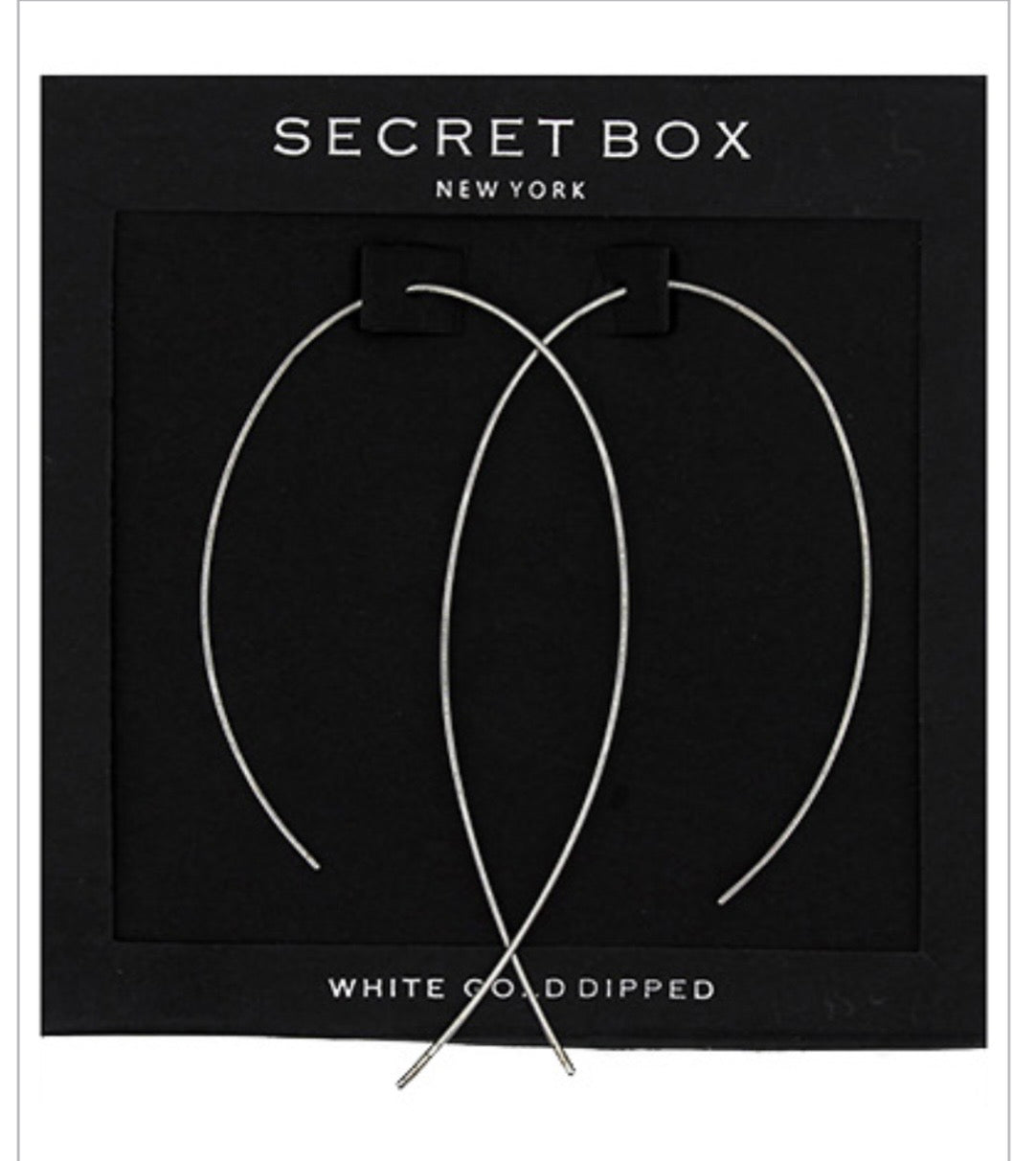 Curved Earrings Silver