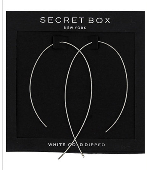 Curved Earrings Silver