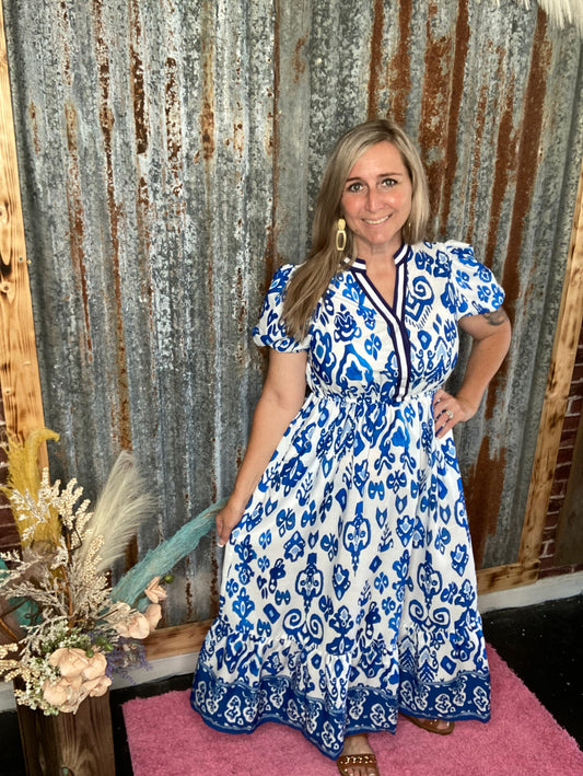 Blue Floral Dress