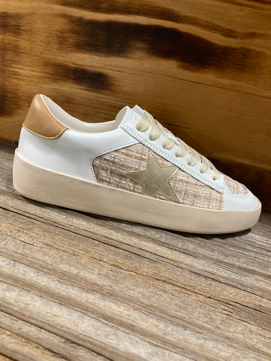 Sand Tweed Star Sneakers