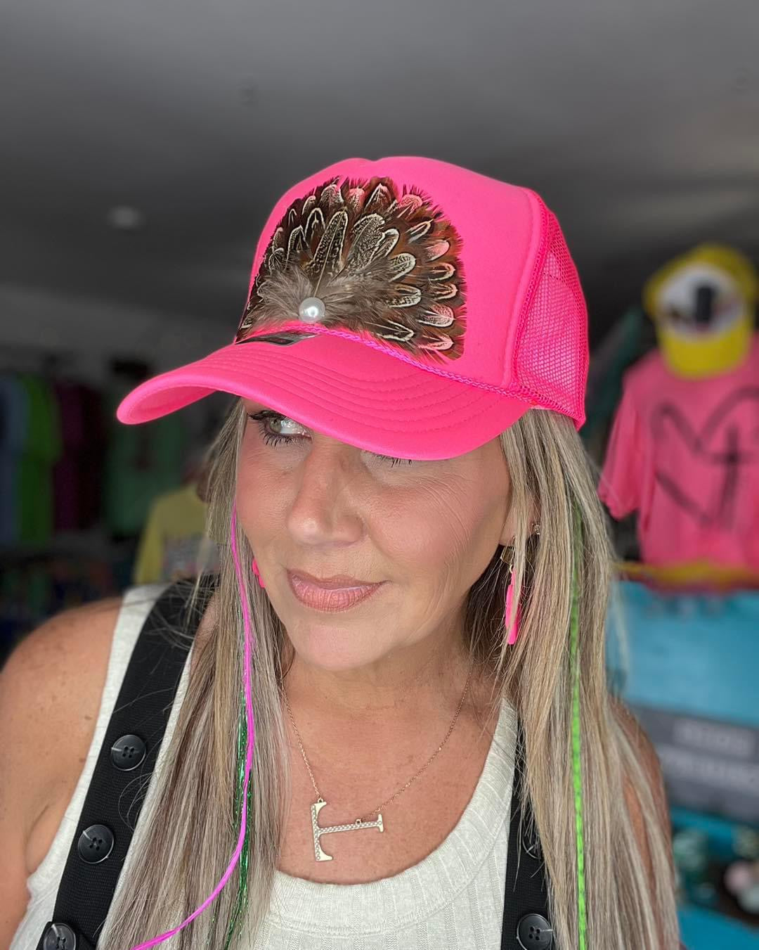 Feather Trucker Hat