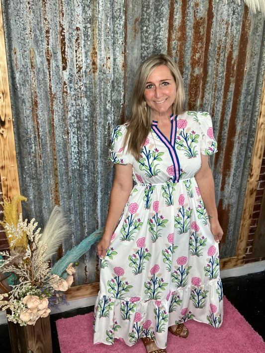 White Floral Dress