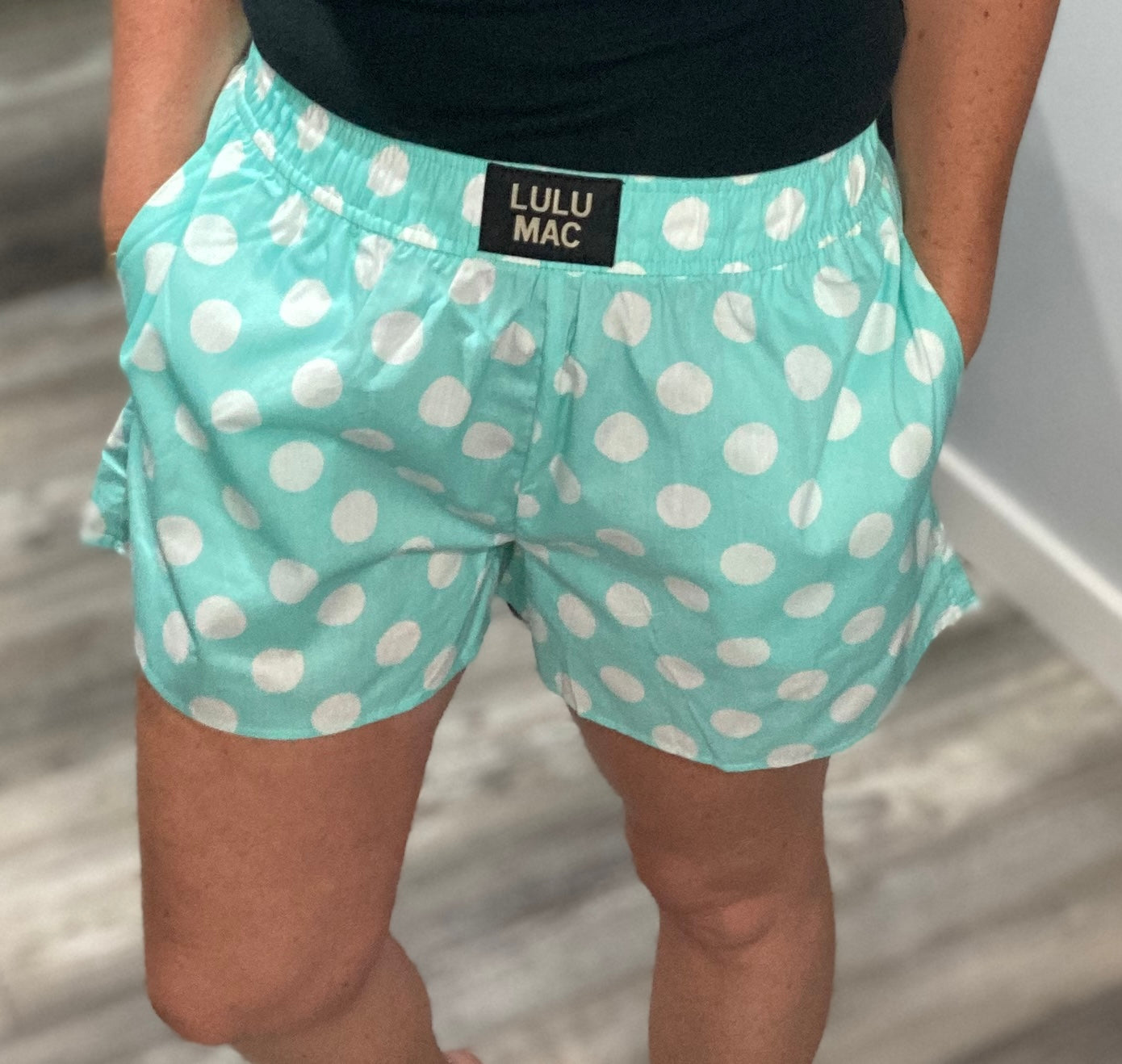 Lulu Mac Mint Polka Dot Shorts