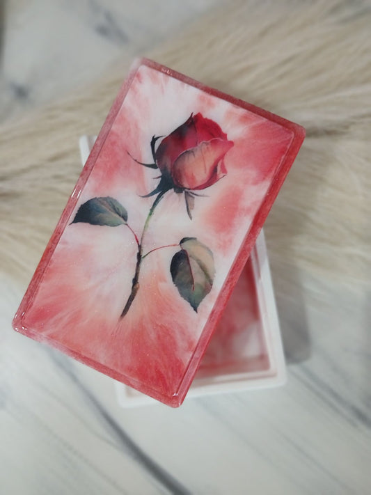 Red Rose Trinket Box