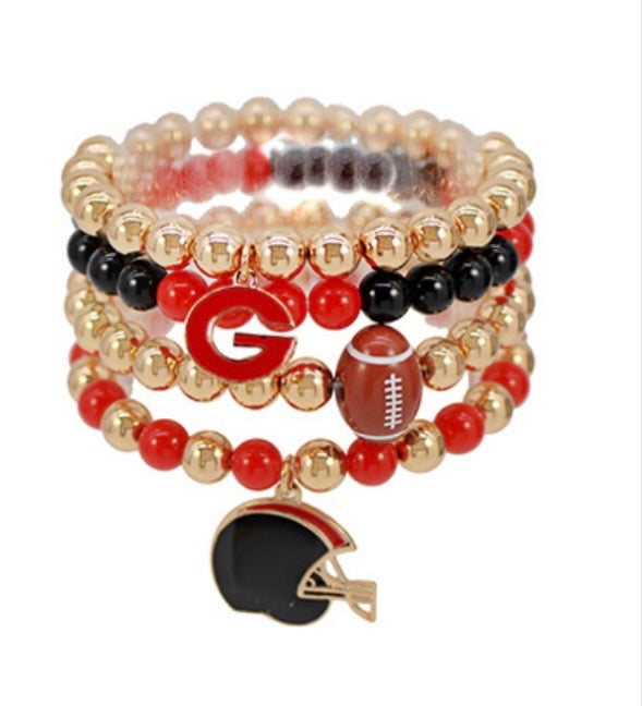 Gameday Football Charm Bracelet