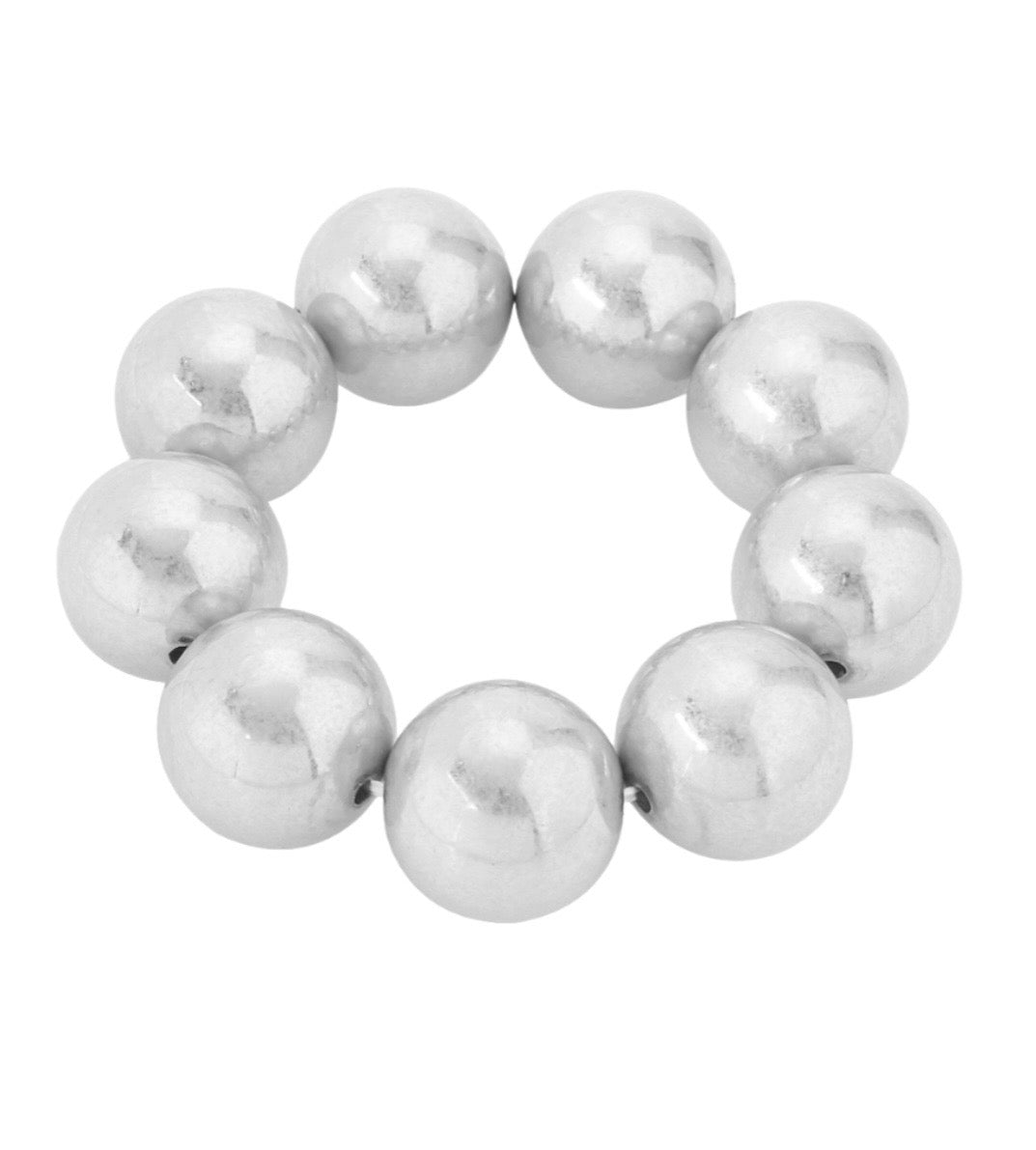 Silver CCB Ball Bracelet