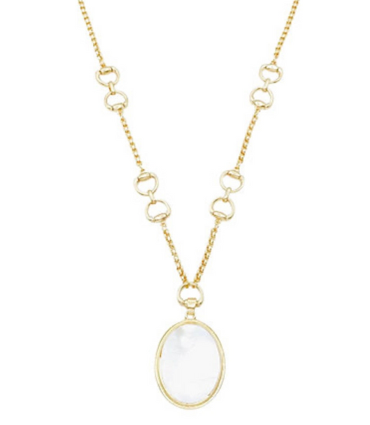 Oval Shape Shell Necklace