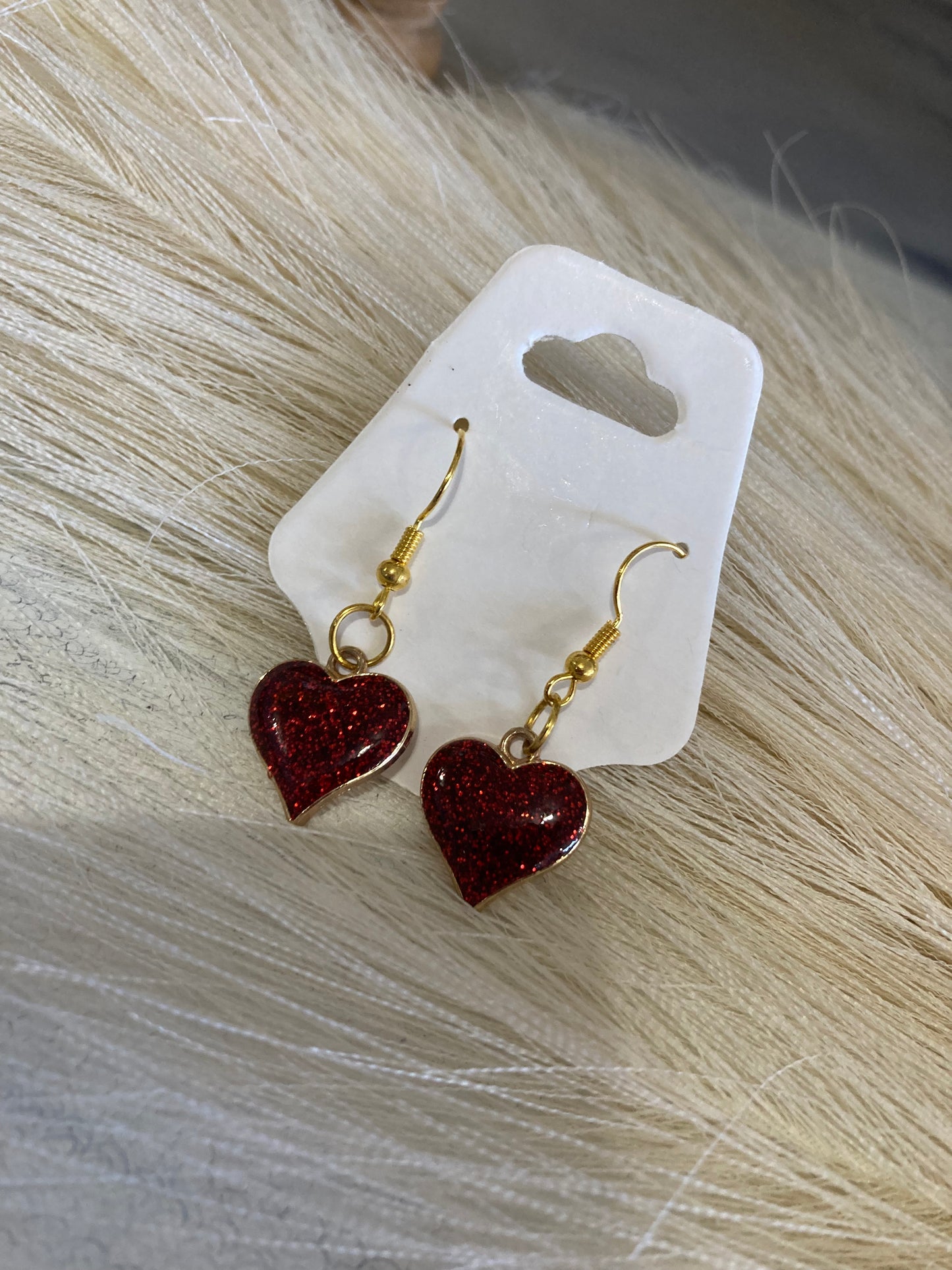 Glitter Filled Heart Dangles