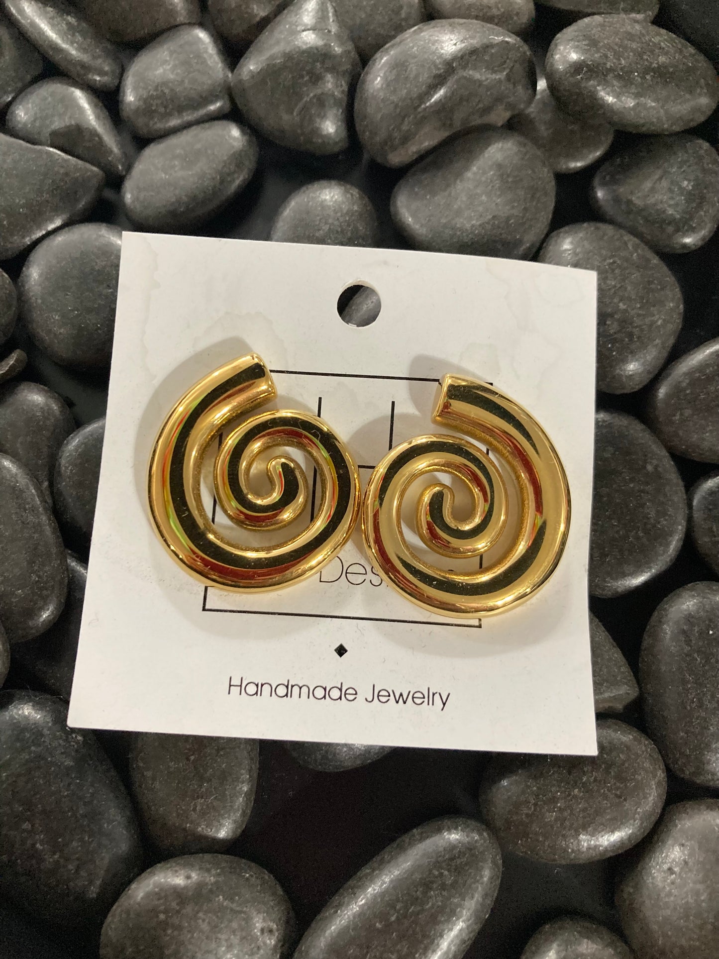 Swirly Gold Studs