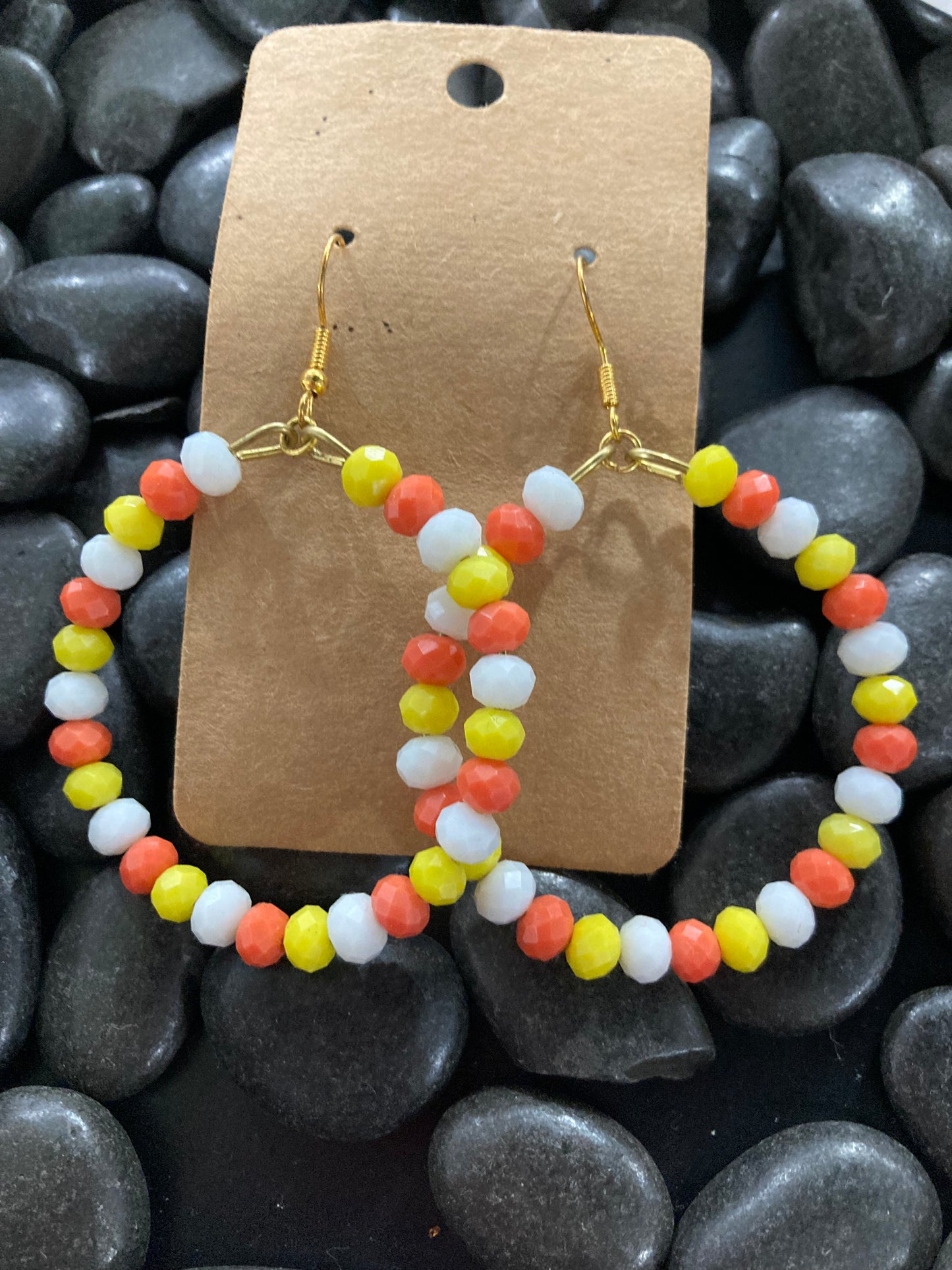 Candy Corn Beaded Earrings