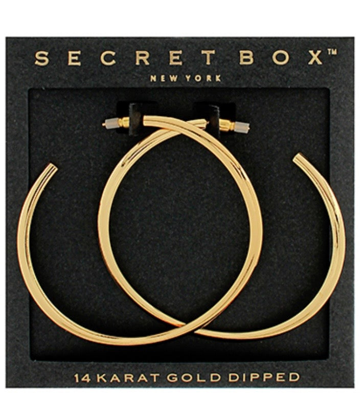 Gold Curved Bold Metal Hoops