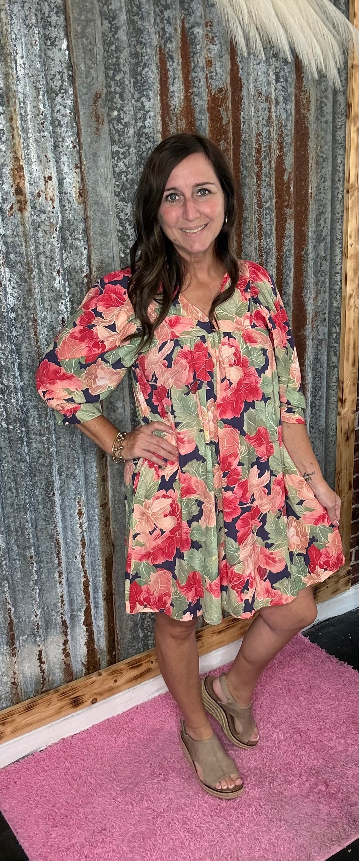 Green Floral Dress
