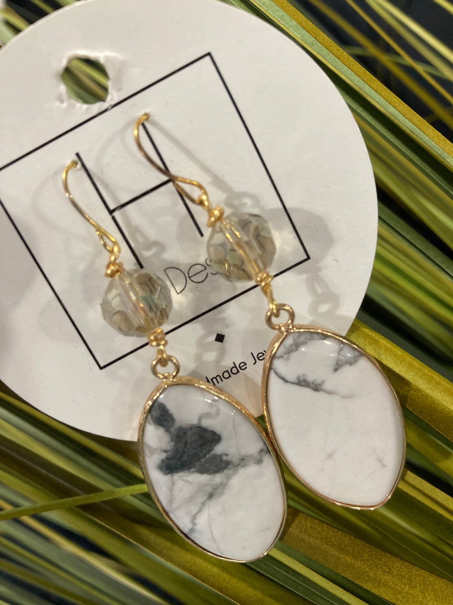 Marbled Drop Dangle Earrings