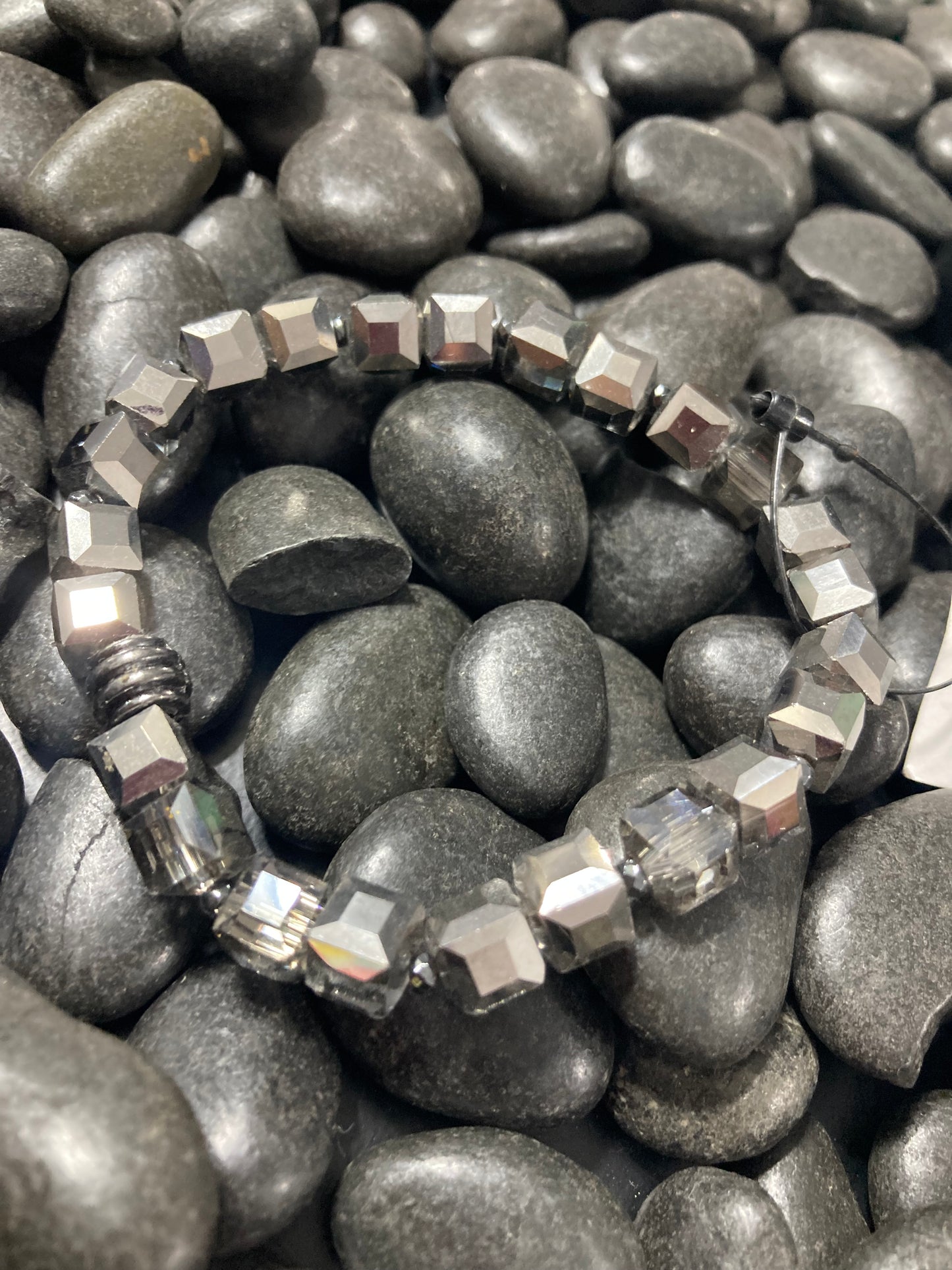 Dark Grey Beaded Bracelet