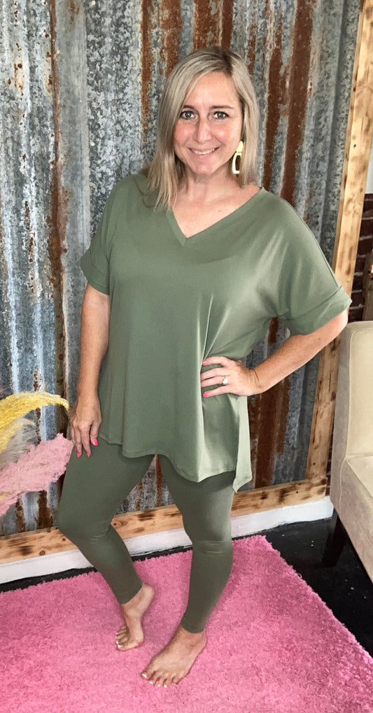 Light Olive Legging Set