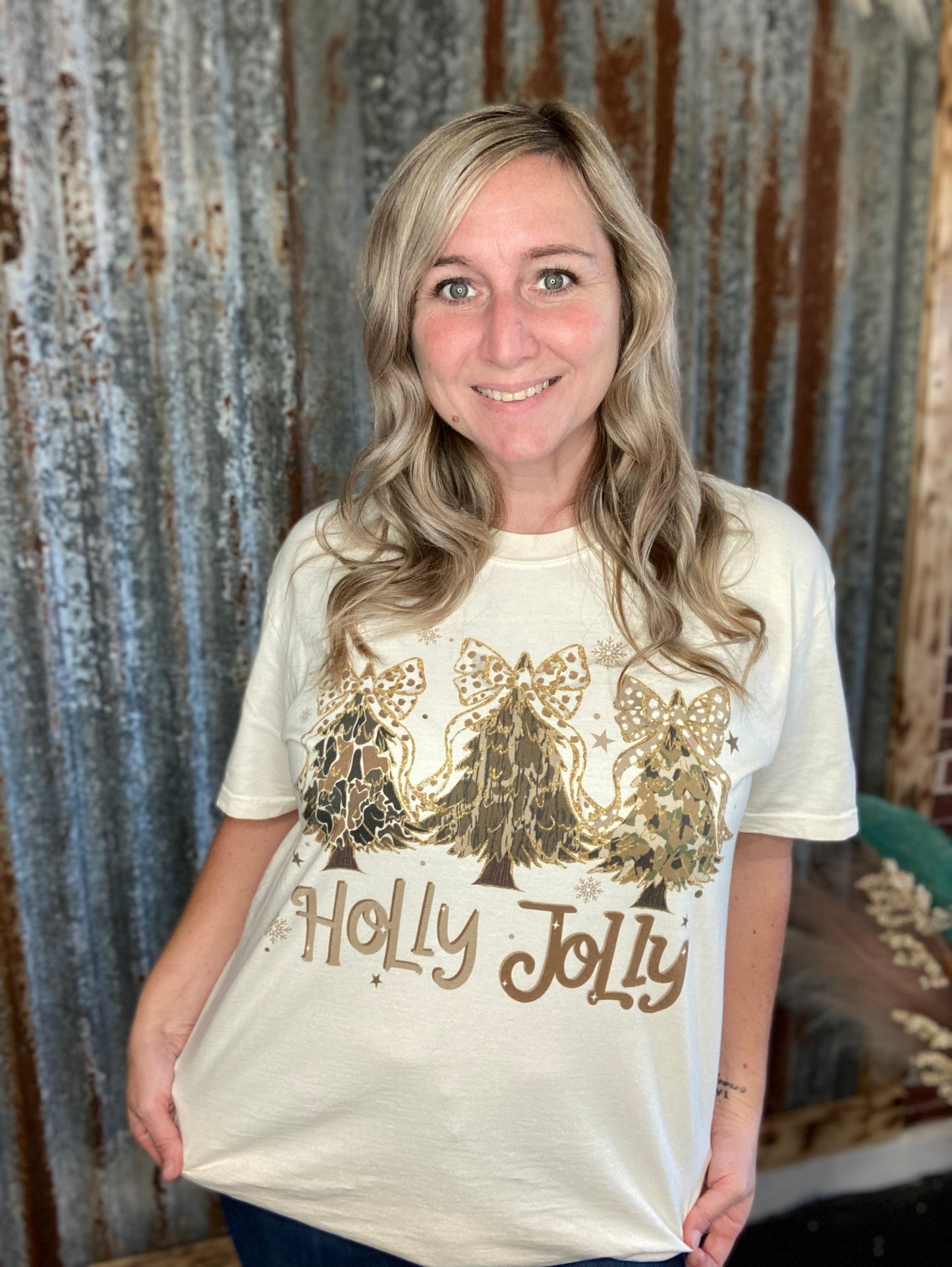 Holly Jolly Christmas Comfort Color Tee