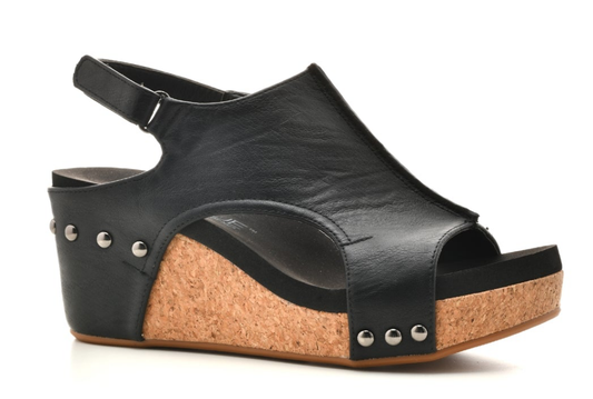 Corky Black Carley Wedge