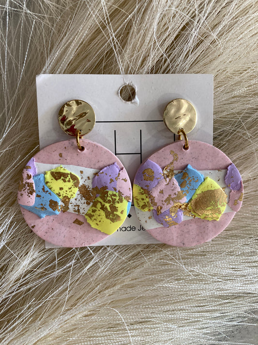 Hart Designs Pink Round Earrings