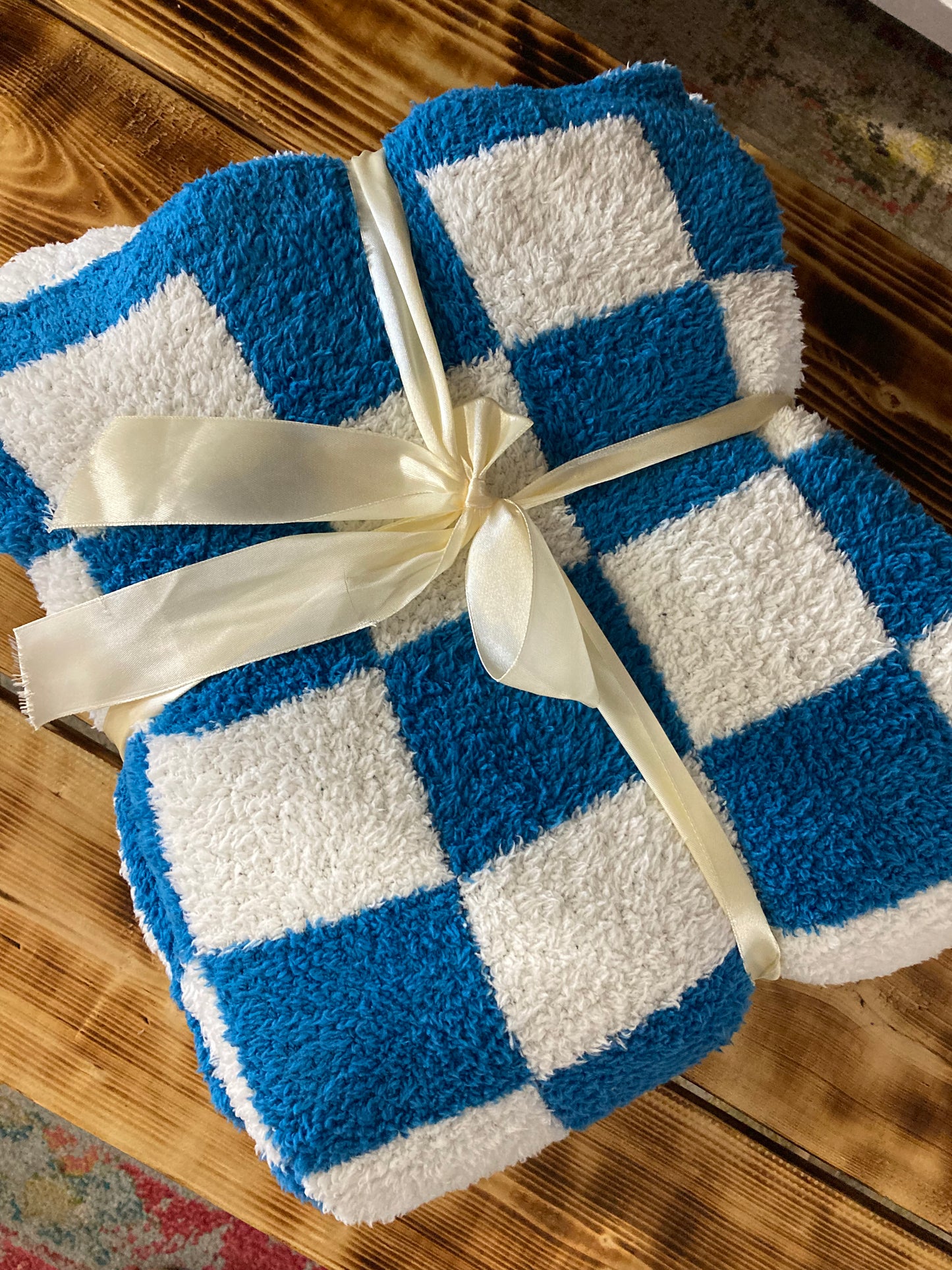 Blue/white Checkered blanket