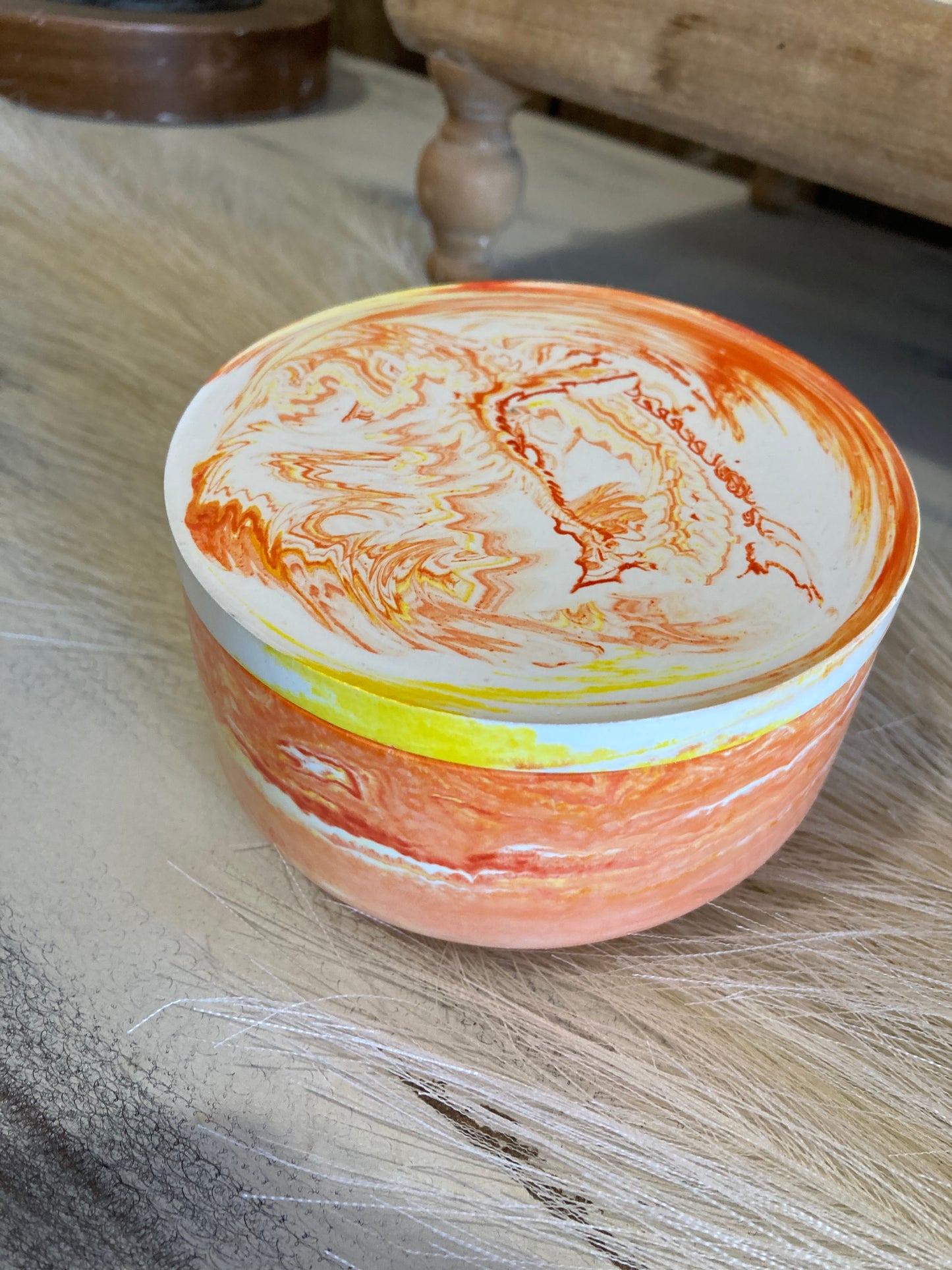 Orange Cream Trinket Bowl