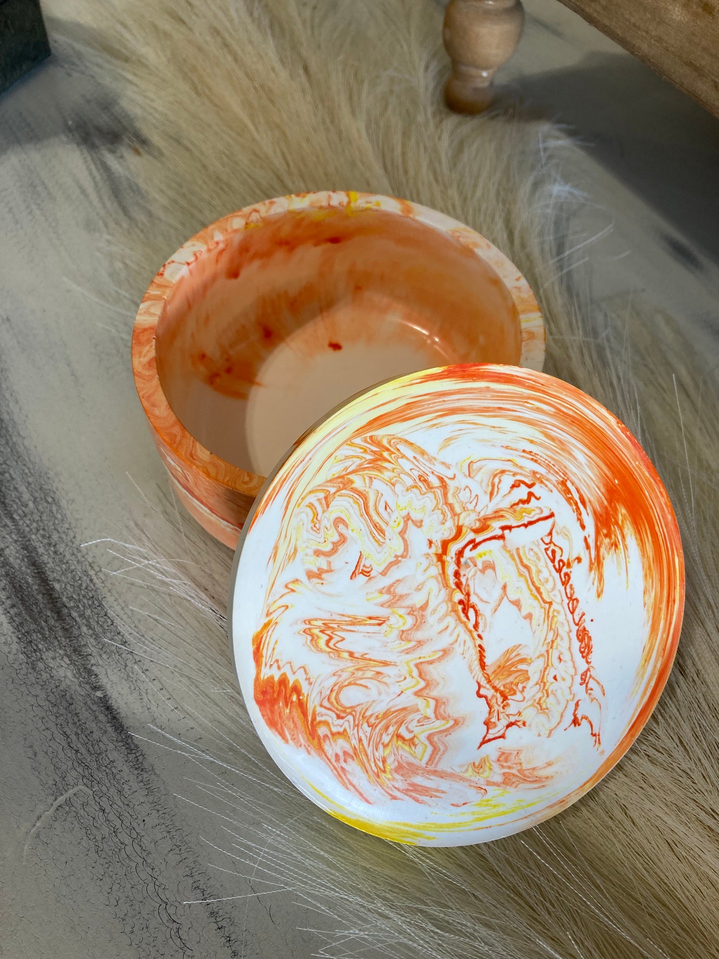 Orange Cream Trinket Bowl