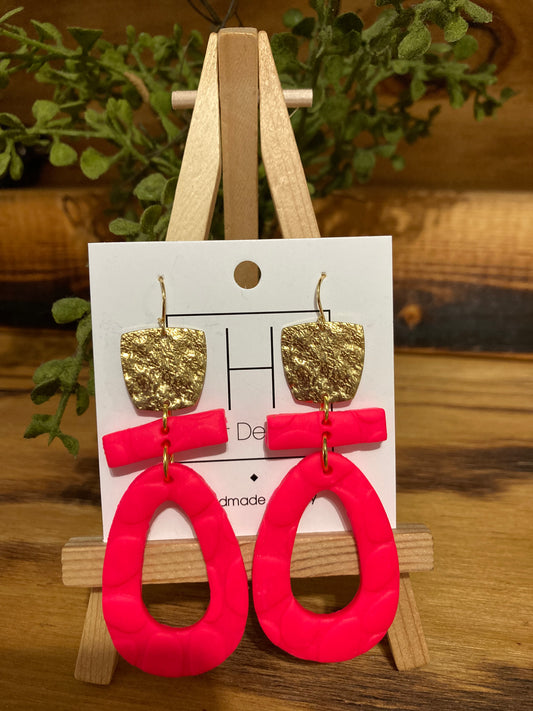Pink/Gold Earrings