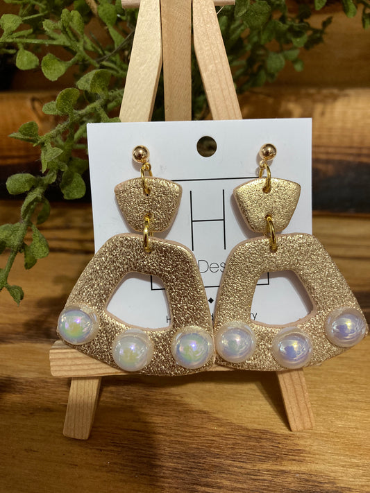 Gold with Pearl beads