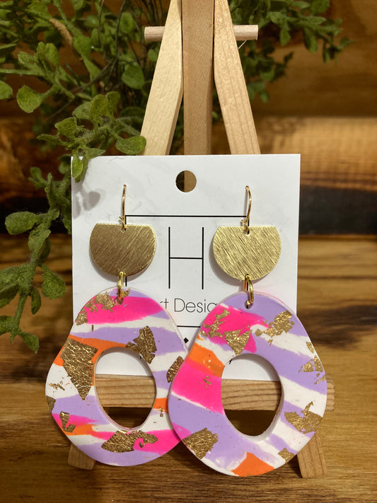 Pink/purple earrings
