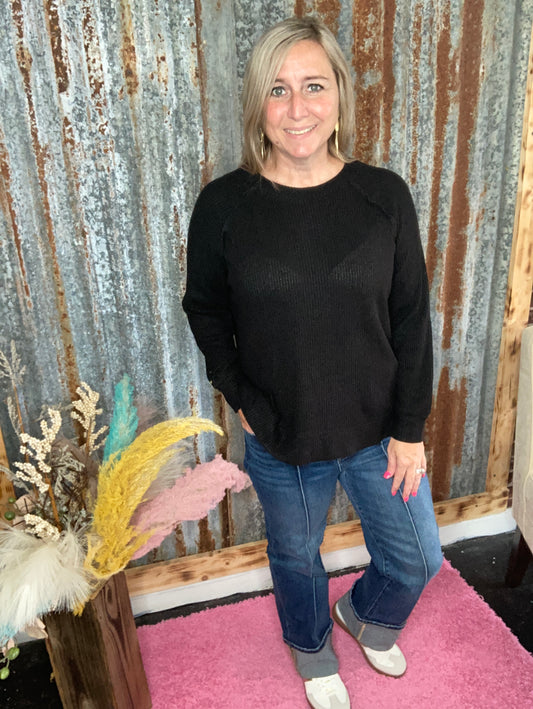 Black Raglan Sweater