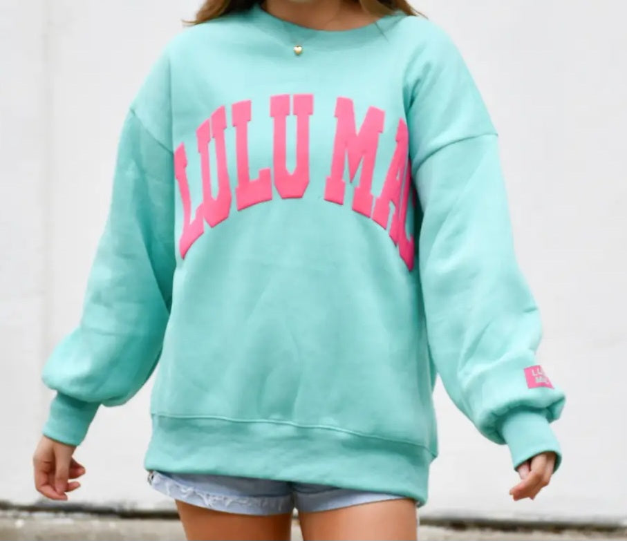 Lulu Mac Mint/Hot Pink Sweatshirt