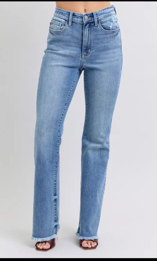 Judy Blue HW Bootcut w/ Frayed Hem