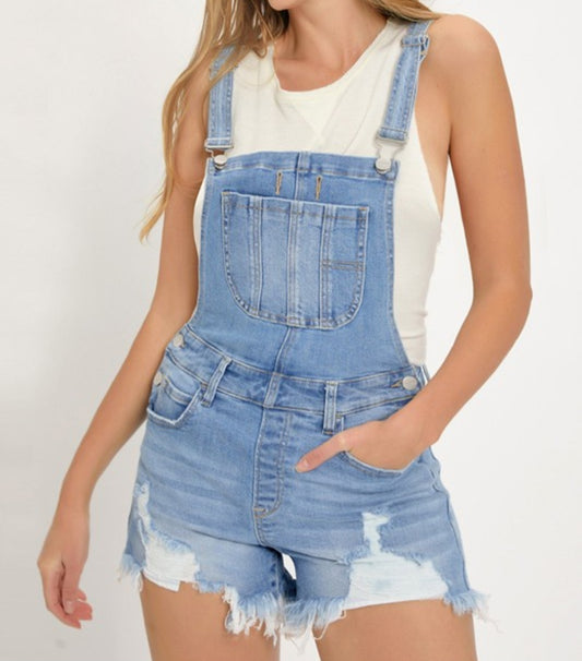 Risen front Distressed overalls