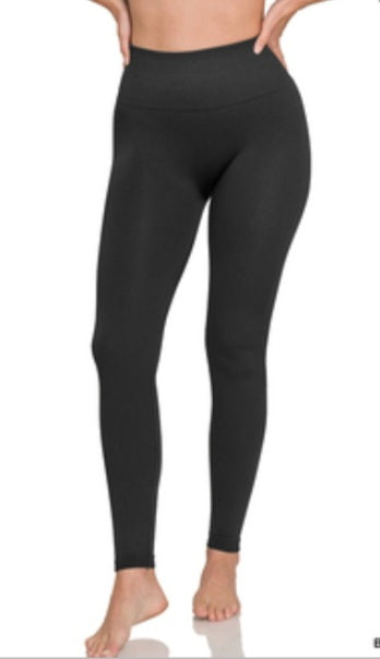 Black Fleece Leggings