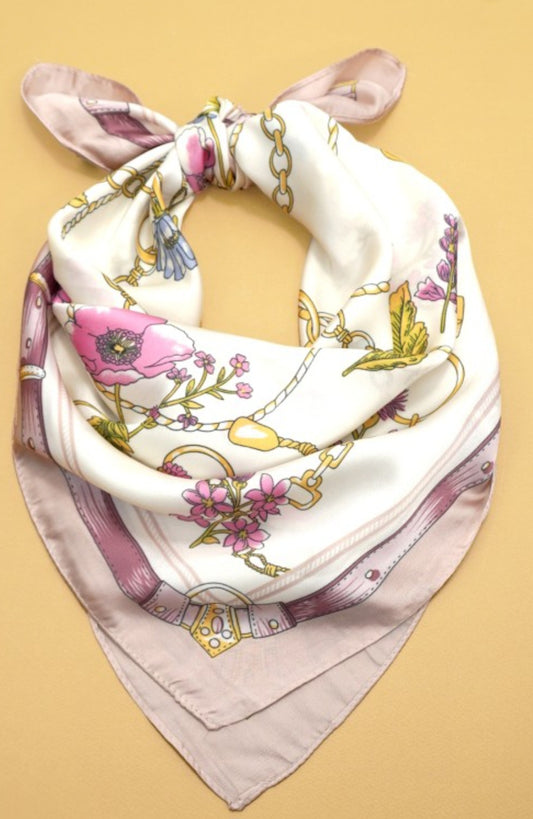 Vintage Floral Bandana Scarf