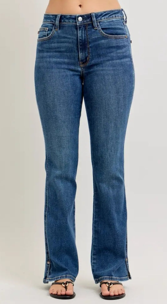 Judy Blue  Mr. Bootcut w/Cell Phone Back Pkt and Slit Jeans