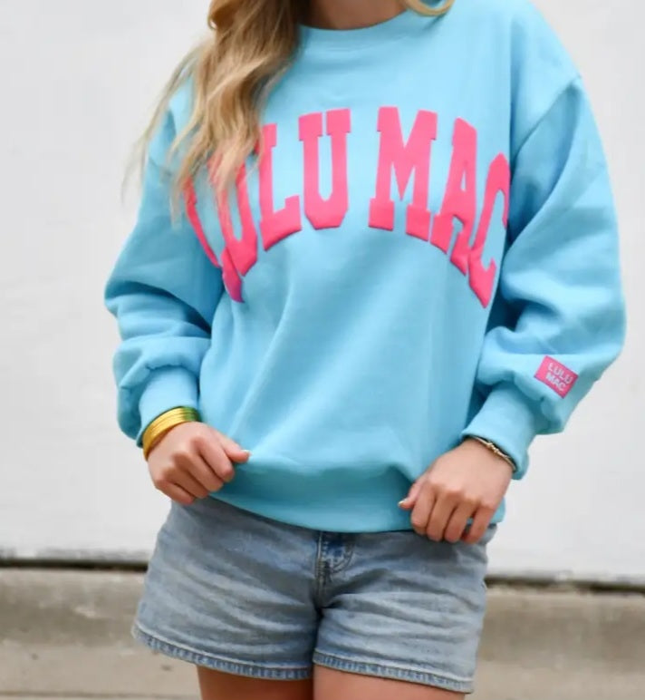 Lulu Mac Blue/Hot Pink Sweatshirt
