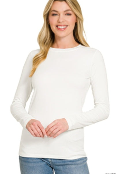 White Long Sleeve Tee