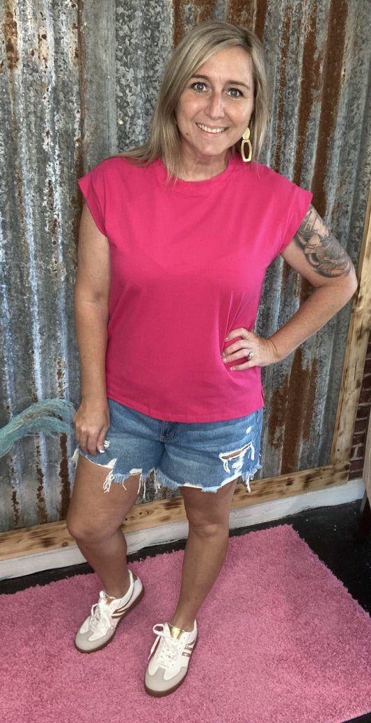 Fuschia Solid Top