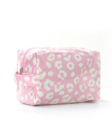 Pink Leopard Cosmetic Bag