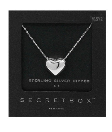 Silver Bubble Heart Pendant