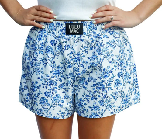 Lulu Mac Blue Floral Boxer Shorts