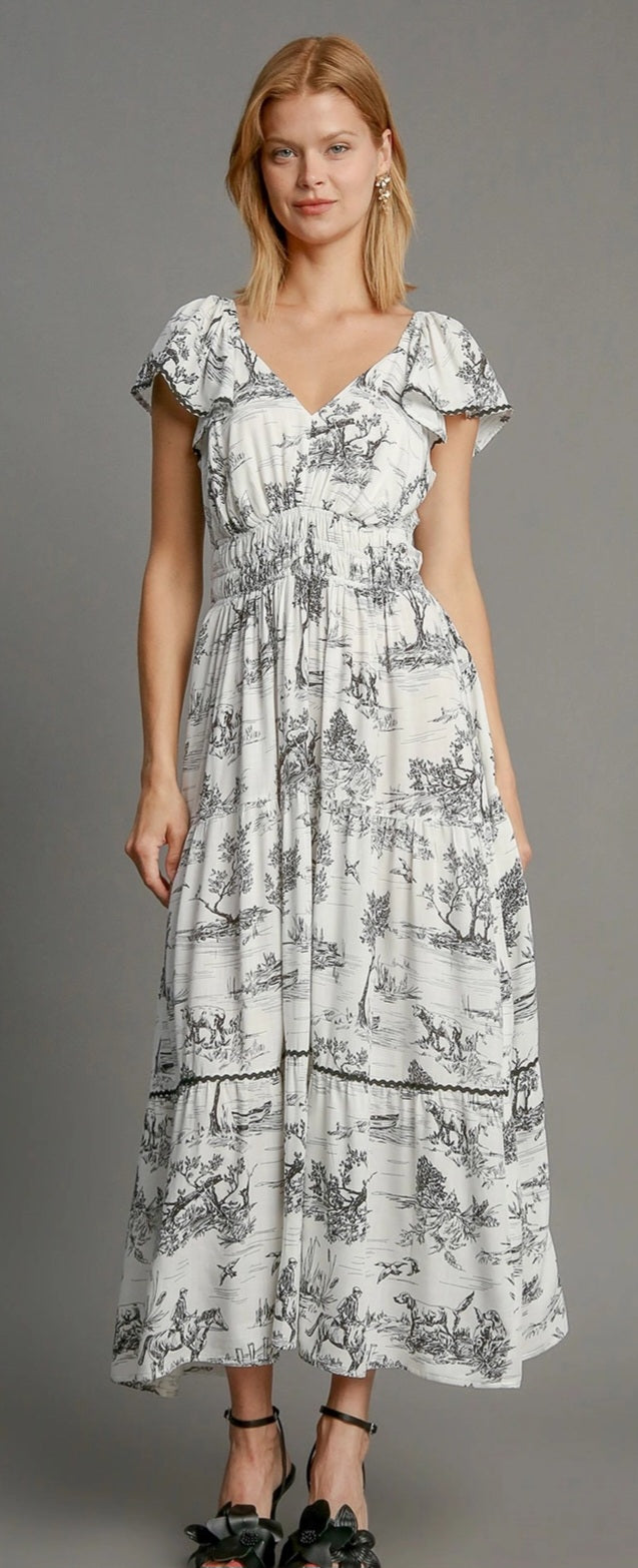 Black/White Toile Dress