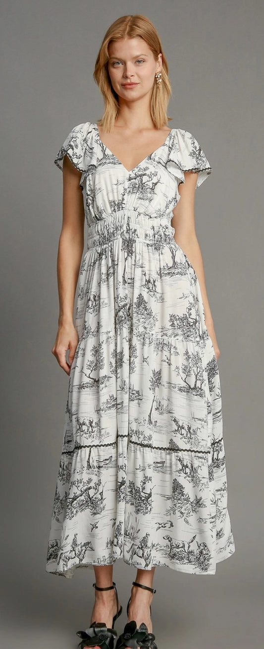 Black/White Toile Dress