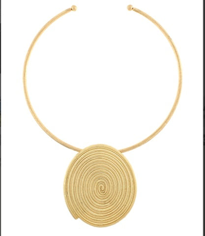 Geometric Swirl Open Choker