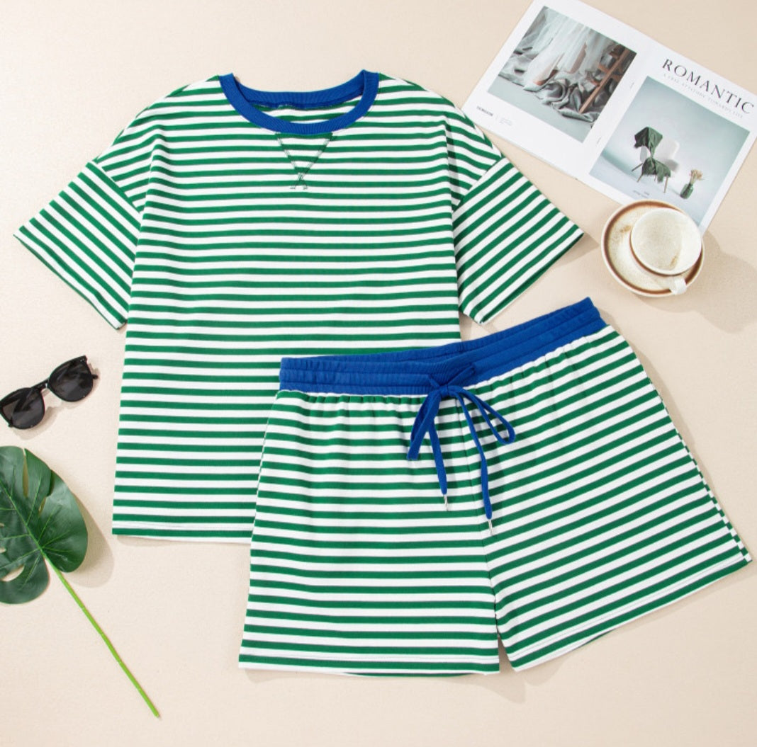 Green Striped Set