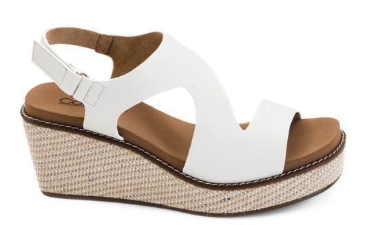 Corkys White Steppin Out Wedge