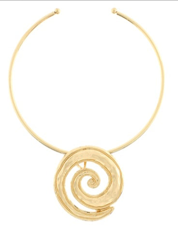 Textured Swirl Wire Open Choker