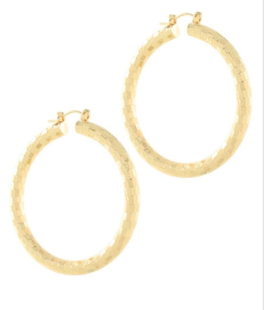 Textured Hoop Earrings